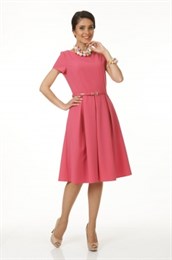 ALDS5037/розовый Платье с ремнем жен.