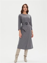 Платье Р 007рQ14131 + пояс текстиль (светло-серый)