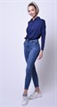 4516-5 синяя блуза 7881