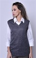 жилет женский серый  классический 1207-7  1207