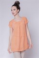 4523-49 блузка-топ женская оранжевая - фото 21000