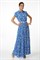 ALDS5057/голубой в цветок платье с ремнем - фото 6390