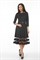 AZDT6071/черный платье с ремнем - фото 6520